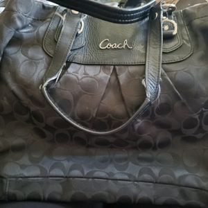 Black Coach Large Bag